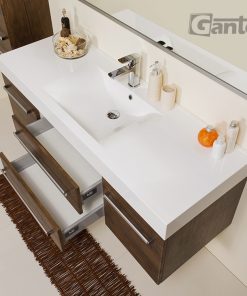 140cm antique wood vanity unit