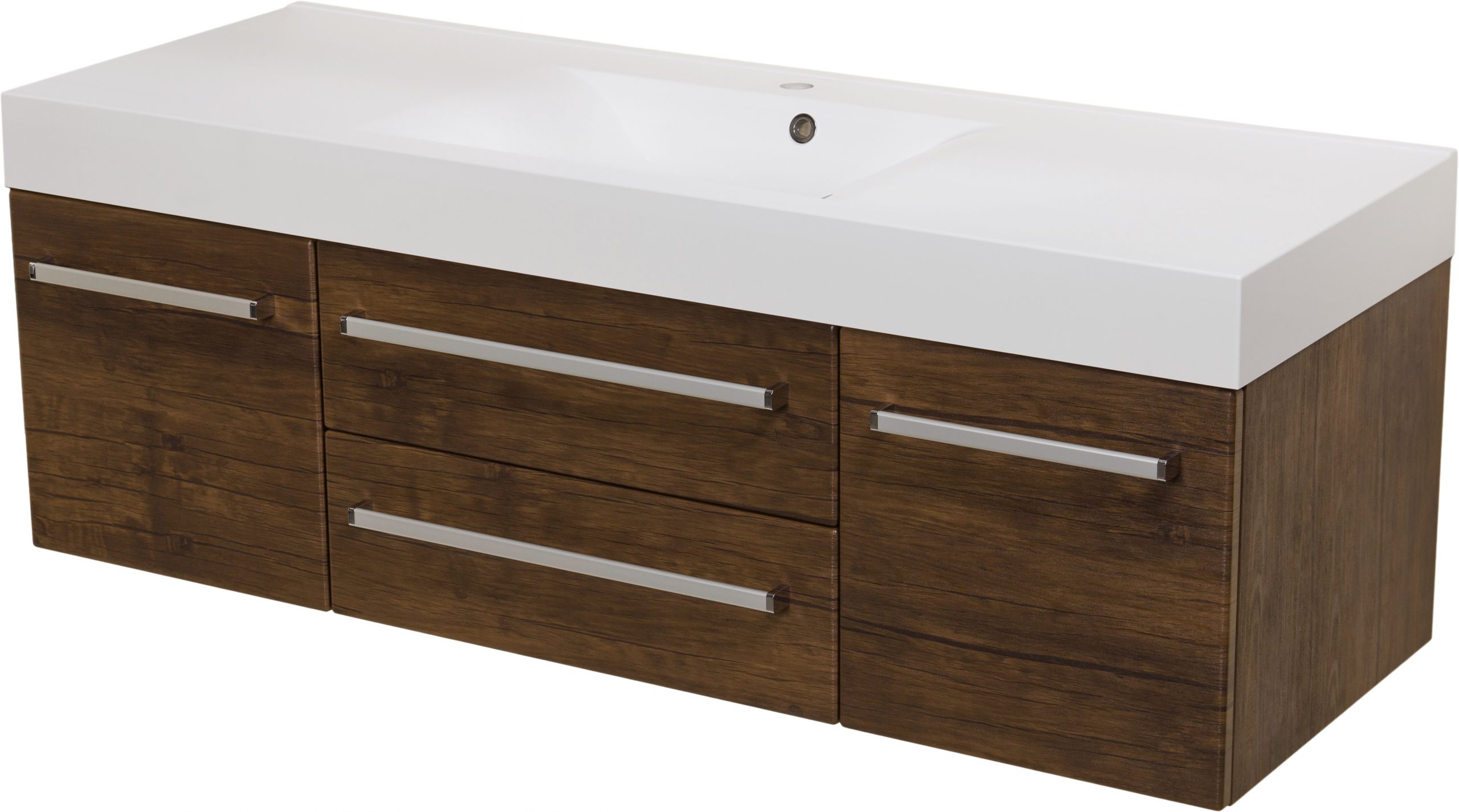 140cm antique wood vanity unit