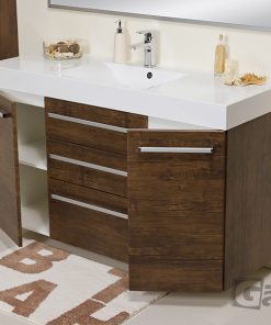 140cm antique wood vanity unit