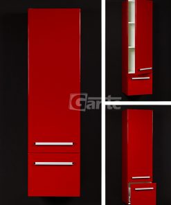 bathroom storage unit red