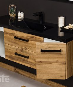 120cm oak loft vanity unit