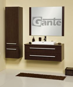 chocolate vanity unit