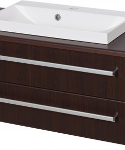 chocolate vanity unit