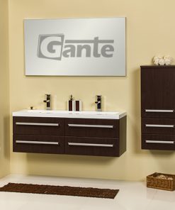 120 cm double basin dark vanity unit