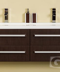 120 cm double basin dark vanity unit