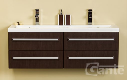 120 cm double basin dark vanity unit