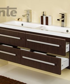 120 cm double basin dark vanity unit