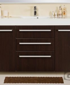140cm dark wood vanity unit