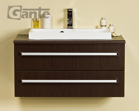 80cm chocolate vanity unit