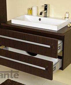 80cm chocolate vanity unit