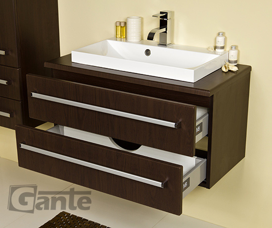80cm chocolate vanity unit