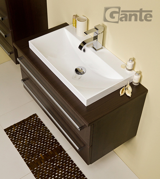 80cm chocolate vanity unit