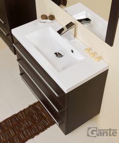 80cm chocolate vanity unit