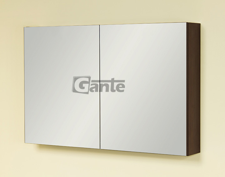 bathroom cabinet with mirror dark wood