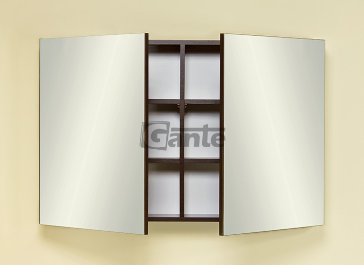 bathroom cabinet with mirror dark wood