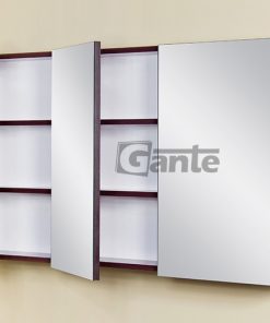 bathroom cabinet with mirror dark wood