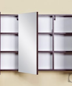 bathroom cabinet with mirror dark wood