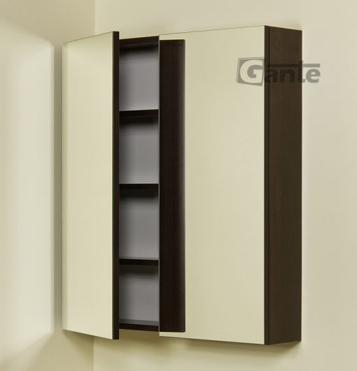 bathroom cabinet with mirror dark wood
