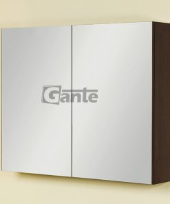 bathroom cabinet with mirror dark wood