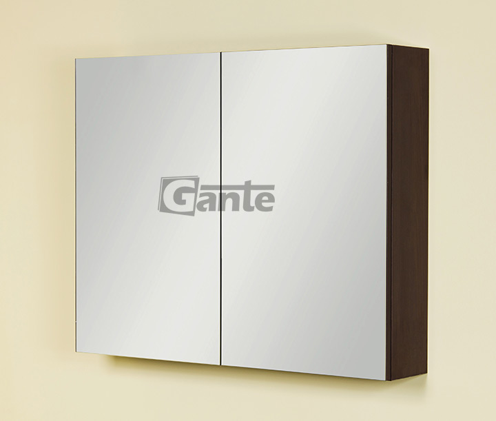 bathroom cabinet with mirror dark wood