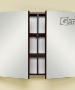 bathroom cabinet with mirror dark wood