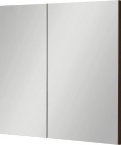 bathroom cabinet with mirror dark wood