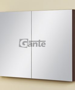 bathroom cabinet with mirror dark wood