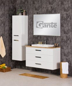 100cm oak top vanity drogheda