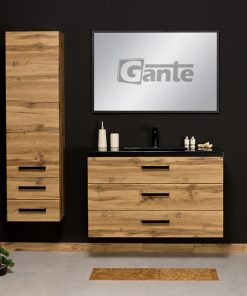 100cm oak vanity unit