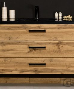 100cm oak vanity unit