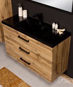 100cm oak vanity unit