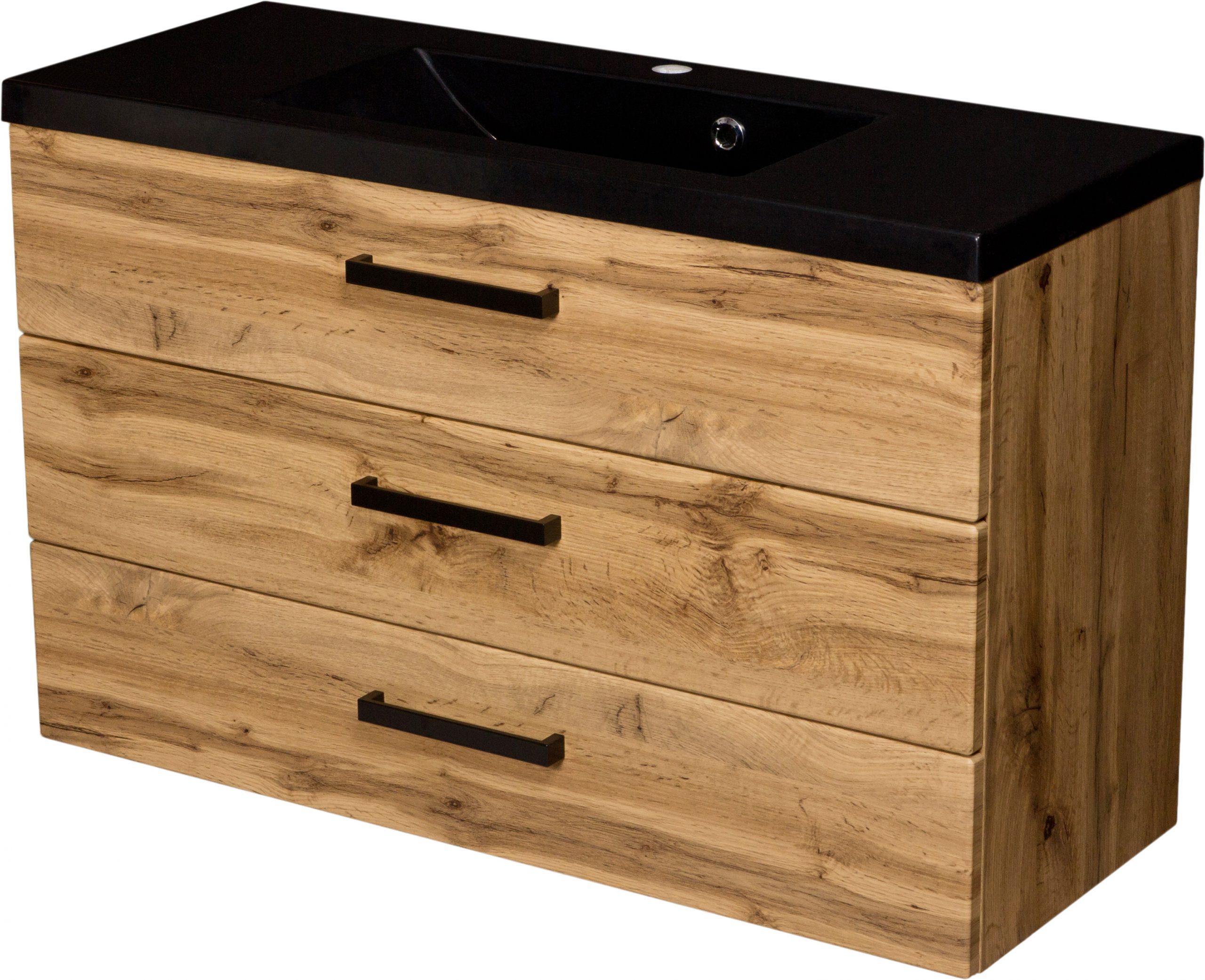 100cm oak vanity unit