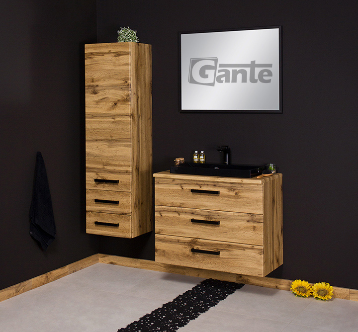 80cm oak vanity unit