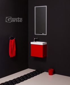 red cloak vanity unit