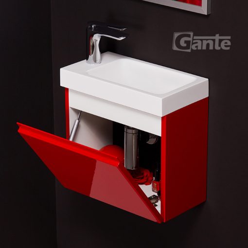red cloak vanity unit