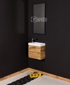 Oak vanity unit