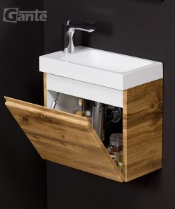 Oak vanity unit