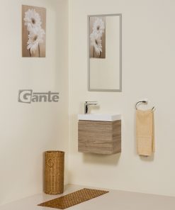 Oak vanity unit