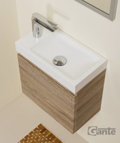 Oak vanity unit