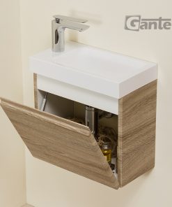 Oak vanity unit