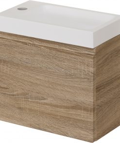 Oak vanity unit
