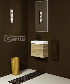 Oak en-suite vanity unit