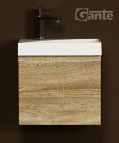 Oak en-suite vanity unit