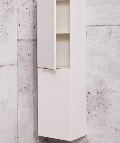 White matt bathroom storage unit
