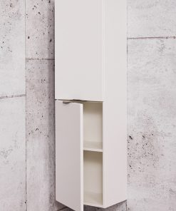 White matt bathroom storage unit