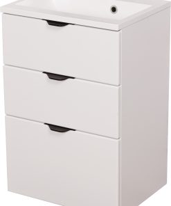 white matt vanity unit