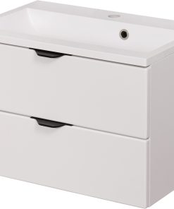 60cm white matt vanity unit