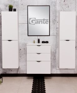 60cm white matt vanity unit