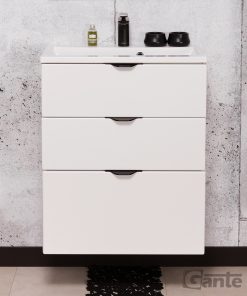 60cm white matt vanity unit