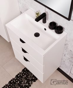 60cm white matt vanity unit